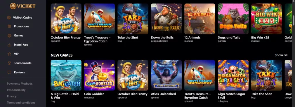 Vicibet Casino Bonus 325% bis 3000 Euro und 300 Freispiele